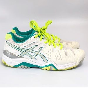 ASICS Tennis Shoes Women’s SZ 6.5, white/gray/blue